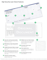 Tan Safety High Security Bottom Laser Checks | LBCHS-OS