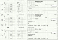 Green Knit Multi-Purpose Corner Voucher Business Checks | BU3-7GRN02-MPV
