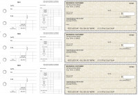Tan Parchment Dual Purpose Voucher Business Checks | BU3-7TPM01-DPV