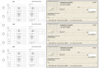 Tan Parchment Multi-Purpose Corner Voucher Business Checks | BU3-7TPM01-MPV