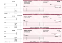 Burgundy Marble Itemized Payment Business Checks | BU3-BMA01-IPR