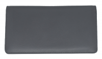 Grey Premium Leather Checkbook Cover  | CLG-GRY01