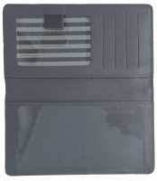 Grey Premium Leather Checkbook Cover  | CLG-GRY01