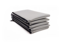 Grey Zipper Bank Bag, 5.5" X 10.5" | CUR-007