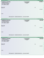 Blue Green 3 Per Page Laser Checks | L3C-BG