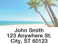 Tropical Palm Beach Address Labels | LBSCEC-54