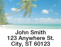 Tropical Palm Beach Address Labels | LBSCEC-54