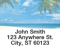 Tropical Palm Beach Address Labels | LBSCEC-54