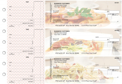 Italian Cuisine Itemized Counter Signature Business Checks | BU3-CDS05-ICS