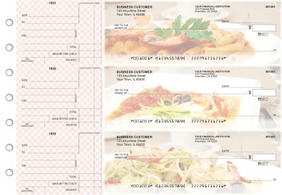 Italian Cuisine Standard Mailer Business Checks | BU3-CDS05-SML