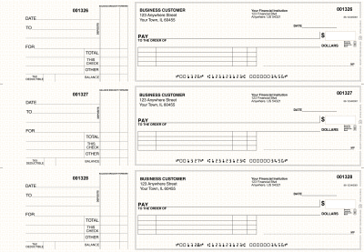 Tan Knit Itemized Payment Business Checks | BU3-TPM02-IPR