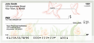 Watercolor Butterflies Personal Checks | CCS-72
