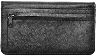 Black Leather Zippered Checkbook Cover | CLZ-BLA01