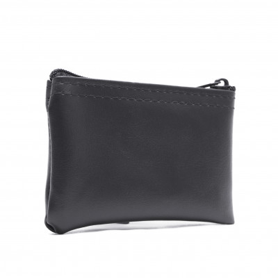 Black Zipper Wallet, 3" X 4.5" | CUR-005