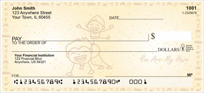 Dad is my Hero Personal Checks | LOV-26