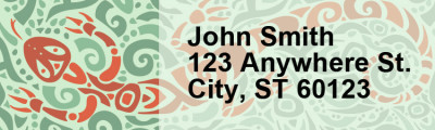 Swirl Art Address Labels | LRRANI-010