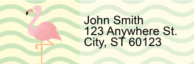 Wading Flamingos Address Labels | LRRANI-011