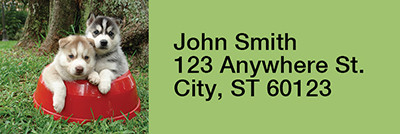 Sled Dogs Rectangle Address Labels | LRRDOG-43