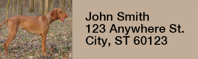Hungarian Vizsla Rectangle Address Labels | LRRDOG-79