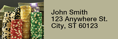 Poker Rectangle Address Labels | LRRGME-01