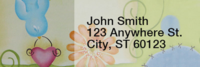 Color Me Happy Narrow Address Labels by Lorrie Weber | LRRJHS-26