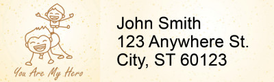 Dad is My Hero Narrow Address Labels | LRRLOV-26
