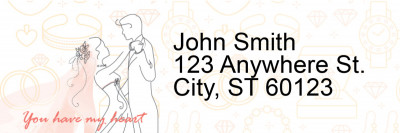 Everlasting Love Narrow Address Labels | LRRLOV-28