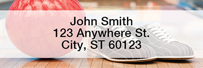 Open Lane Bowling Rectangle Address Labels | LRRSPO-A7