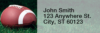Blue & Orange Football Team Narrow Address Labels | LRRSPT-01