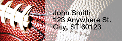 Blue & Silver Football Team Narrow Address Labels | LRRSPT-03
