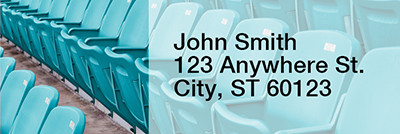 Midnight Green & White Football Team Narrow Address Labels | LRRSPT-04