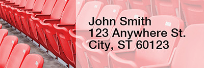 Burgundy & Gold Football Team Narrow Address Labels | LRRSPT-05