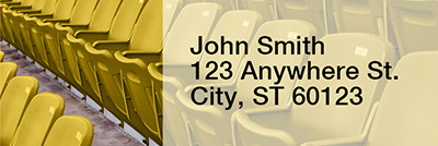 Black & Gold Football Team Narrow Address Labels | LRRSPT-06