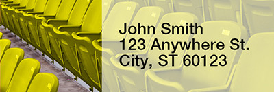 Yellow & Black Football Team Narrow Address Labels | LRRSPT-09