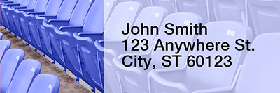 Blue & Red Football Team Narrow Address Labels | LRRSPT-11