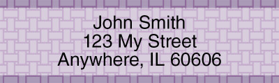 Purple Safety Narrow Address Labels | LRVAL-27