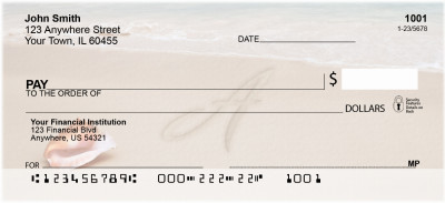 Sand Written Monogram 'A' Personal Checks | MONO-07A