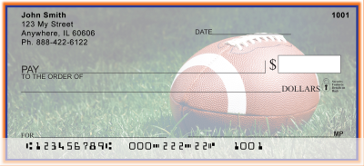 Blue & Orange Football Team Personal Checks | SPT-01