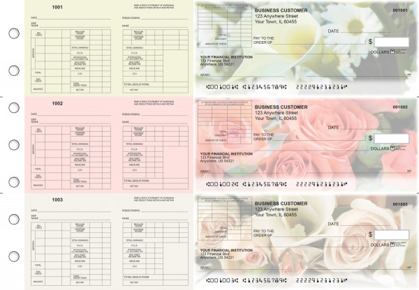 Florist Multi-Purpose Corner Voucher Business Checks | BU3-7CDS11-MPV