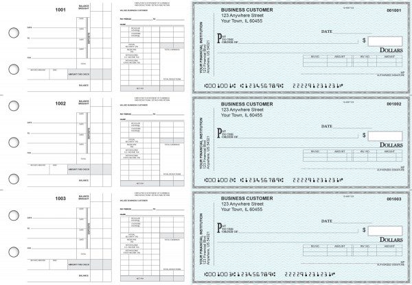 Teal Safety Payroll Invoice Business Checks | BU3-7ESF01-PIN