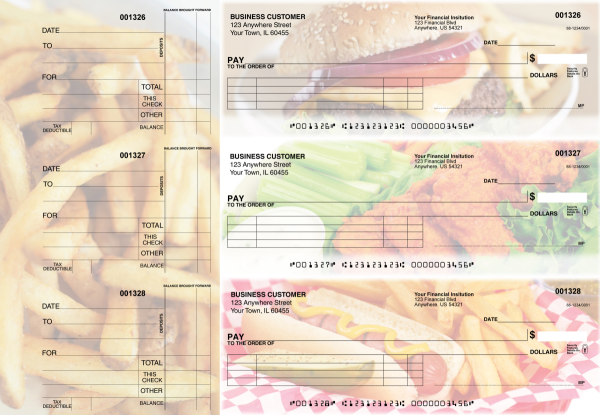 American Cuisine Itemized Payment Business Checks | BU3-CDS01-IPR