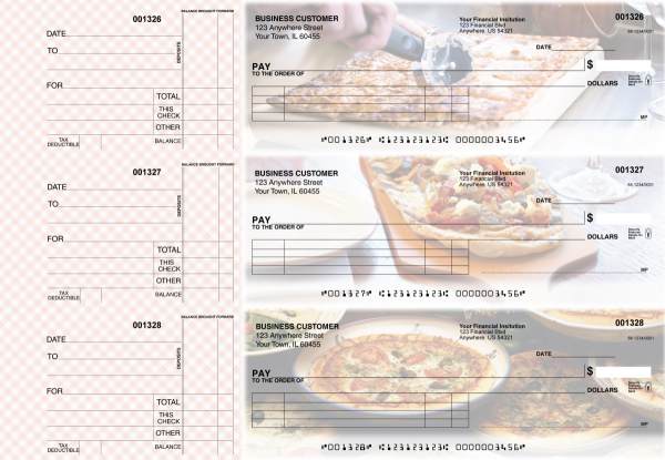 Pizza Itemized Payment Business Checks | BU3-CDS08-IPR