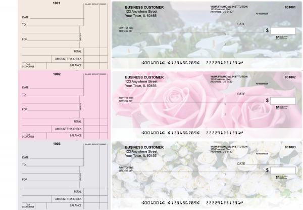 Florist Standard Mailer Business Checks | BU3-CDS11-SML