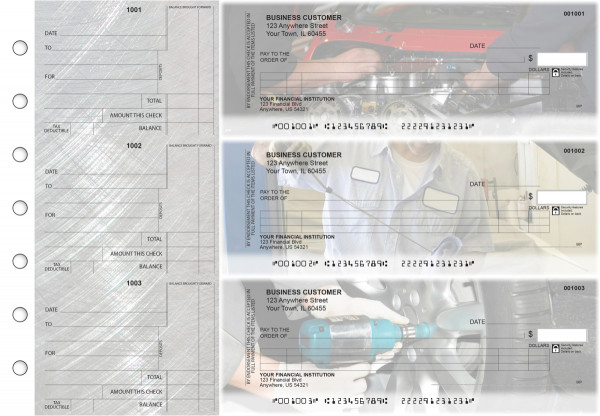 Mechanic Itemized Counter Signature Business Checks | BU3-CDS13-ICS
