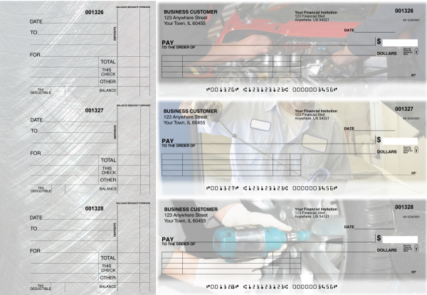 Mechanic Itemized Payment Business Checks | BU3-CDS13-IPR