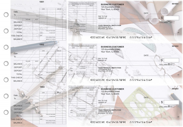 Architect General Itemized Invoice Business Checks | BU3-CDS27-GII