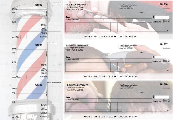 Barber Itemized Payment Business Checks | BU3-CDS28-IPR