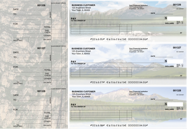 Scenic Mountains Itemized Payment Business Checks | BU3-CDS29-IPR