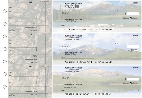 Scenic Mountains Standard Counter Signature Business Checks | BU3-CDS29-SCS