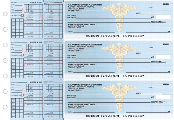 Medical Payroll Designer Business Checks  | BU3-CDS30-PAY